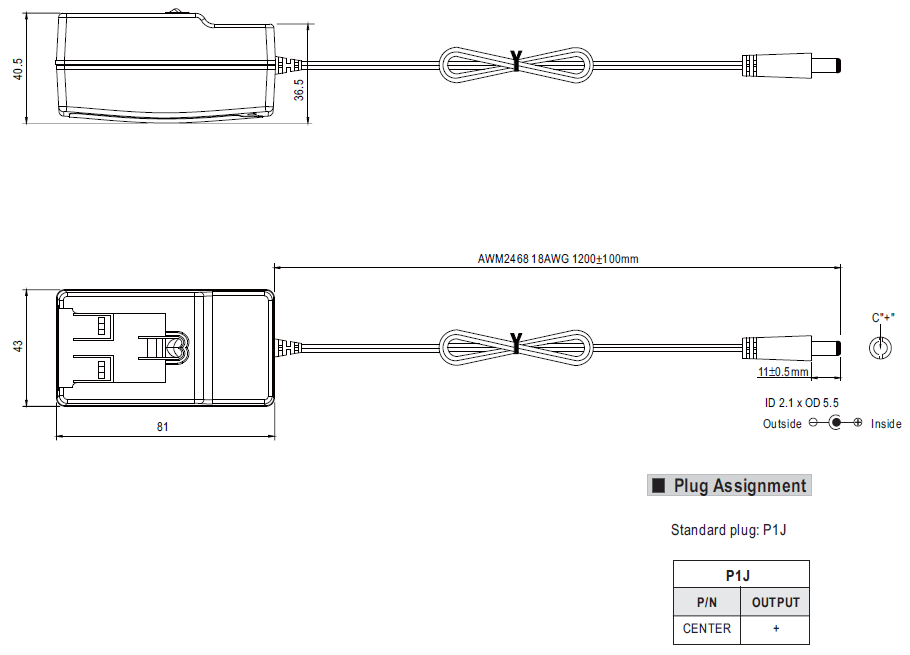 MEAN WELL GE30 30W AC-DC Interchangeable Industrial Adapters